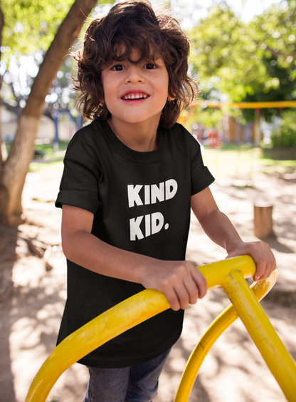 KIND KID WHITE ON BLACK